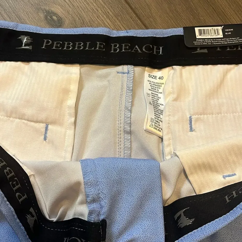 Pebble Beach Dry-Luxe Performance Classic Flat Front Golf Shorts size 40